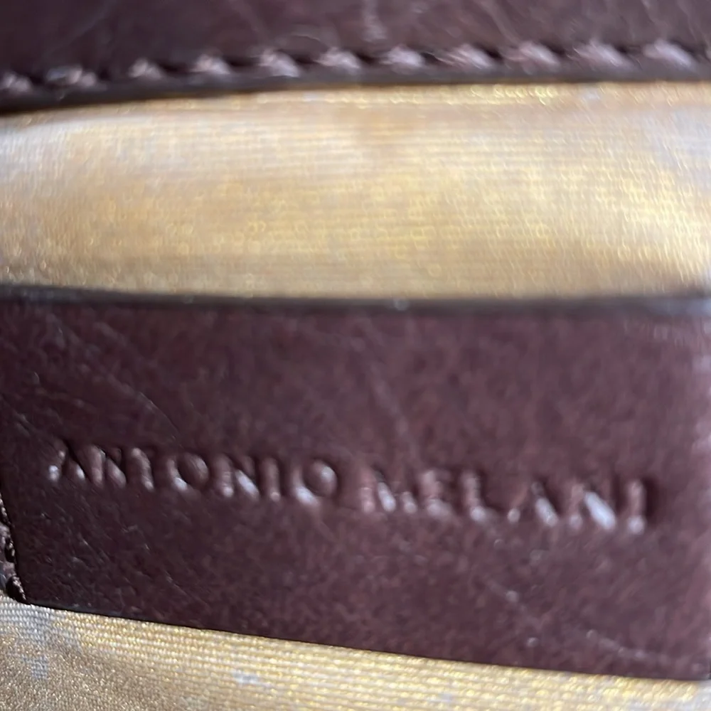 Antonio Melani Shoulder Bag Leather Black  Brown Shoulder Bag